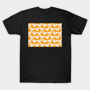 Cute White Bunny on Yellow background T-Shirt